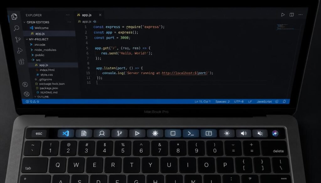 visual studio code touch bar