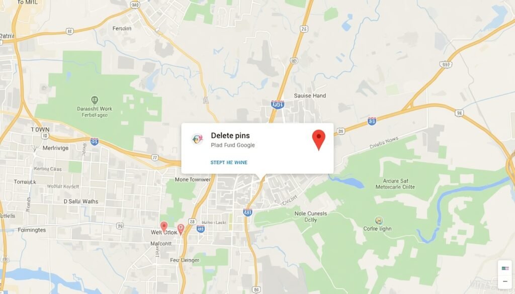 how to delete pins on google maps